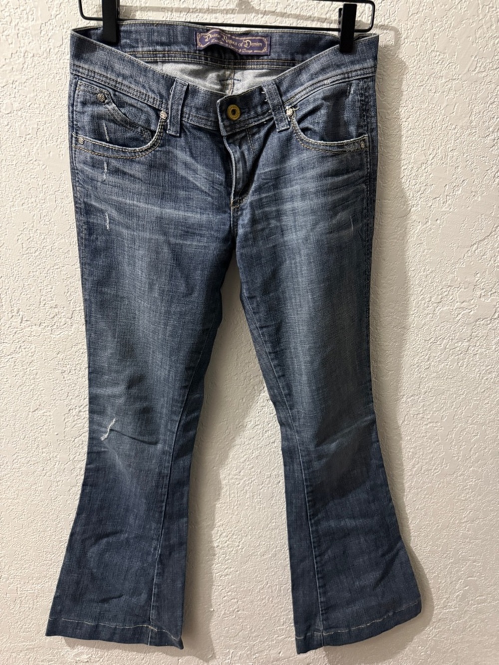 Y2K 💎 Blue Distressed Bootcut Jeans